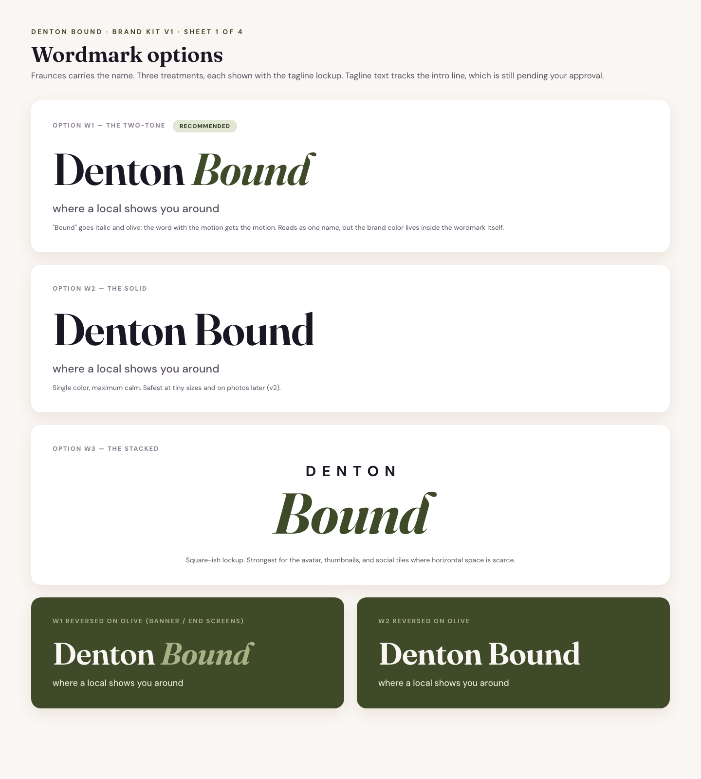 Wordmark options